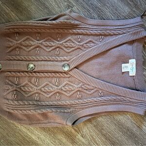 Jessica Simpson Brown Knit Tank Top